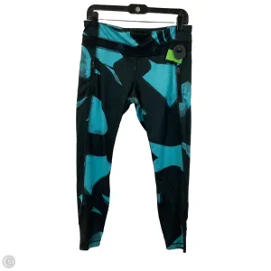 Athletic Leggings By Lululemon In Black & Blue, Size: 10