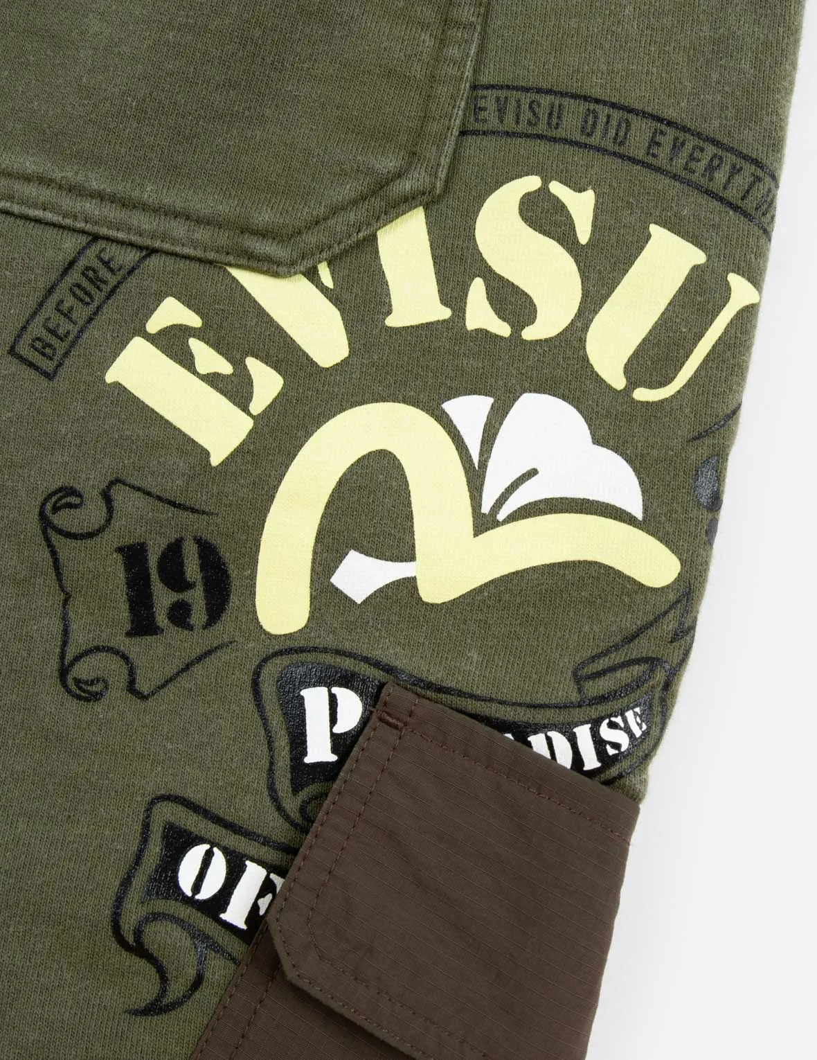 Embroidery Seagull and Logo Print Loose Fit Sweatpants
