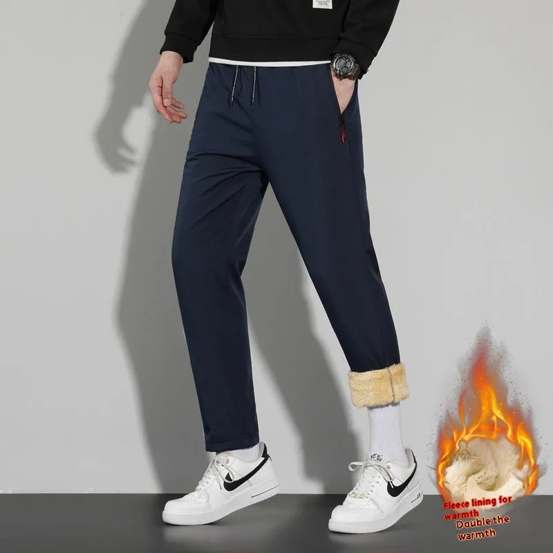 Fashion Personality Male Thermal Casual Trousers