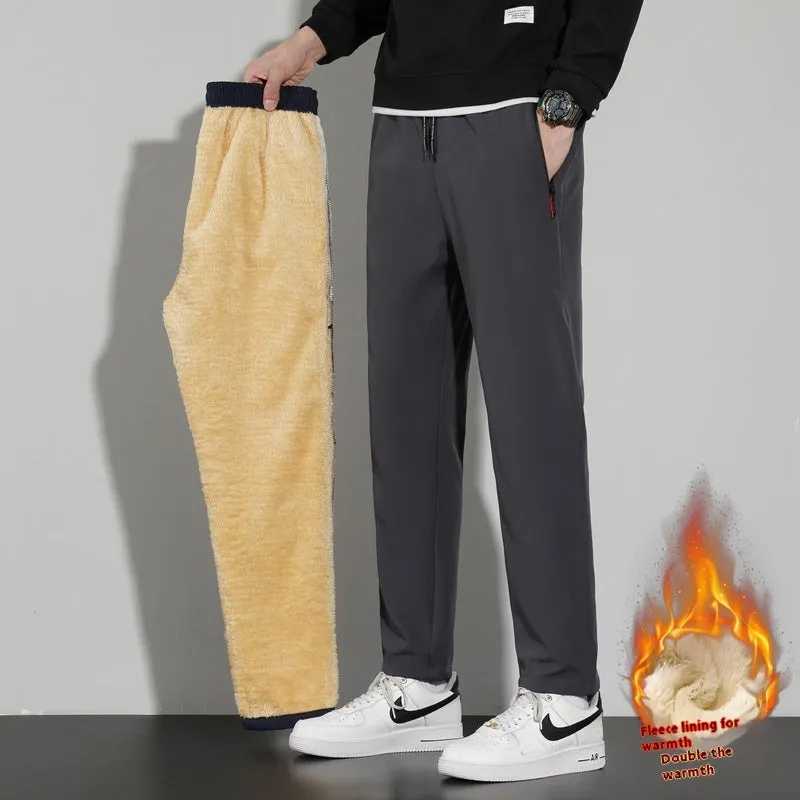 Fashion Personality Male Thermal Casual Trousers