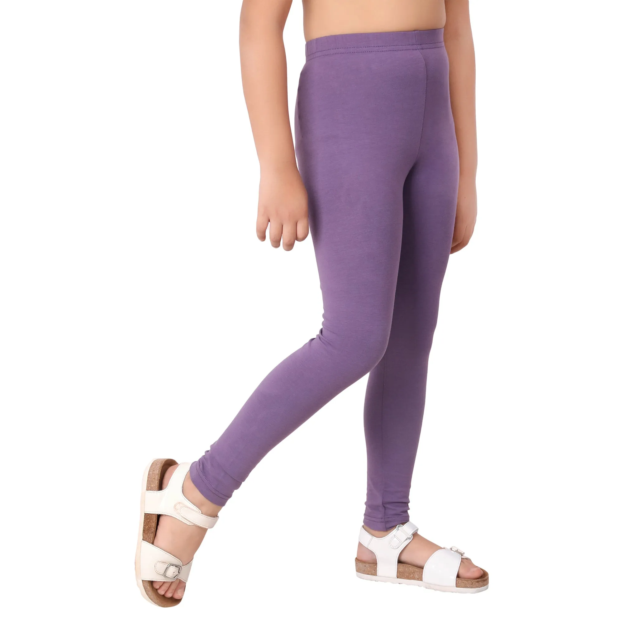 Girls Dark Voilet Regular Legging