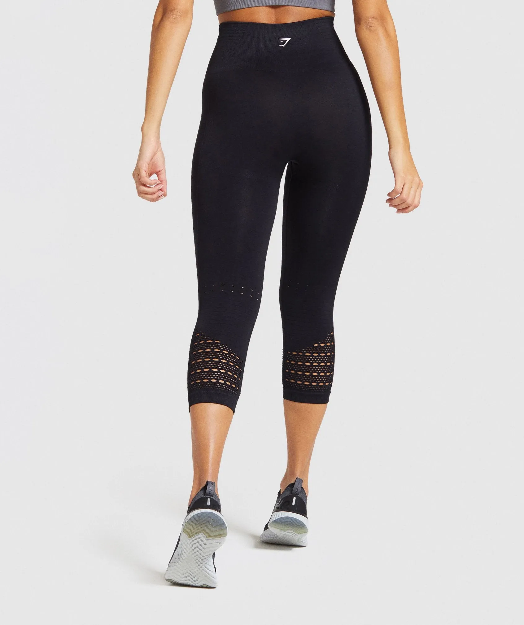 Gymshark Energy  Seamless Cropped Leggings - Black