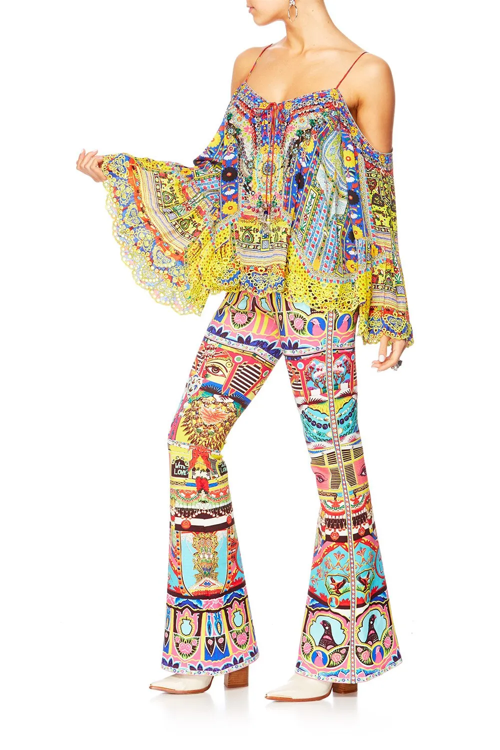 HIGH WAISTED FLARED TROUSER BOUNDLESS BLISS