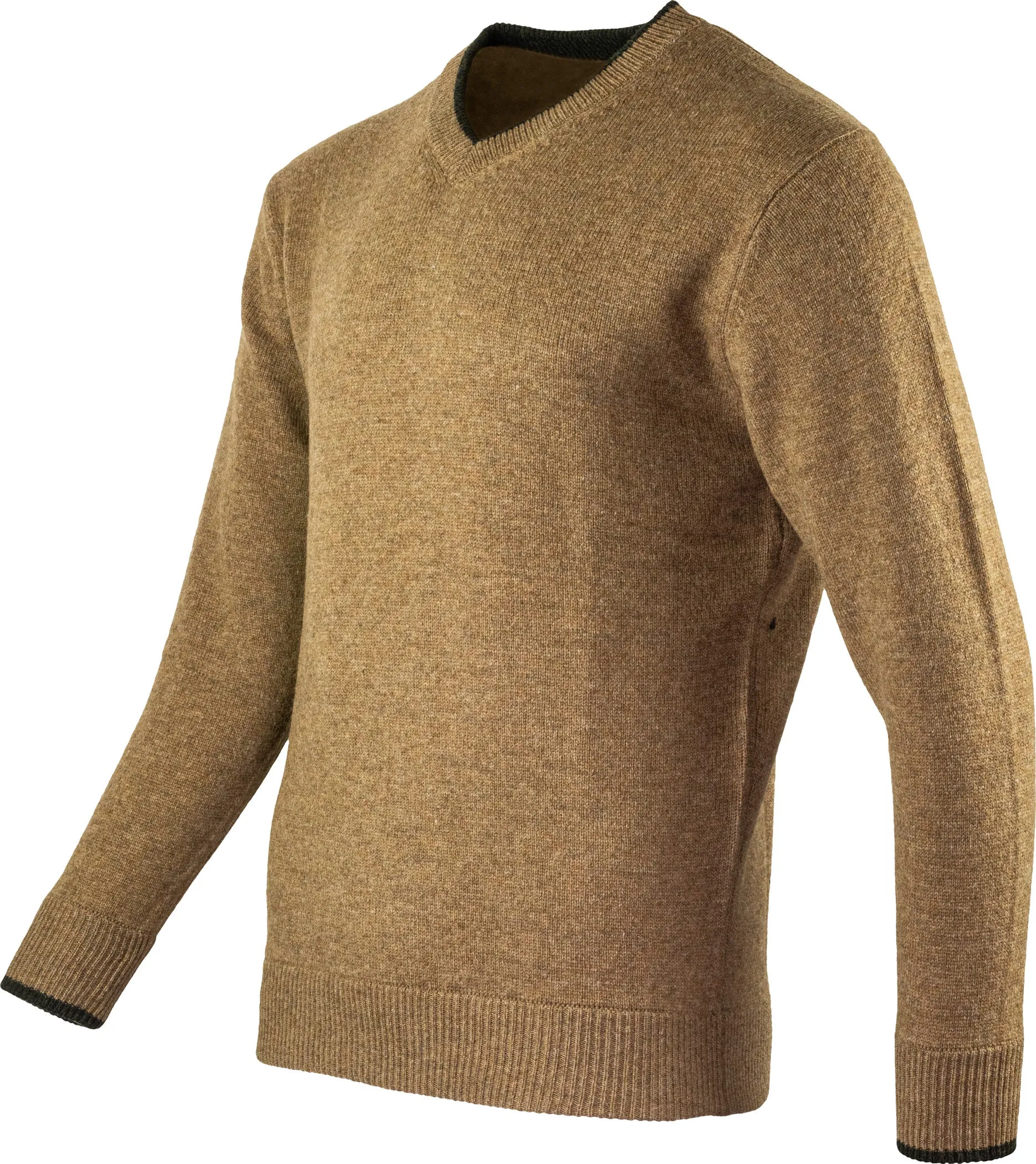 JACK PYKE Ashcombe 100% Lambswool Long Sleeve V-Neck Jumper Pullover