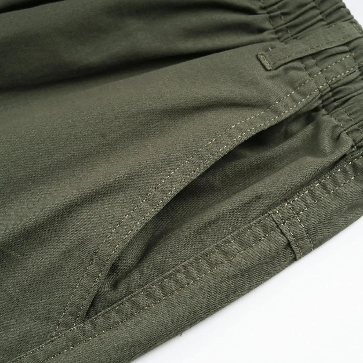 Mens Workout Cargo Sweatpants Drawstring Loose Waist Solid Color Pants Pocket Loose Fleece Casual Pants Men Fashion
