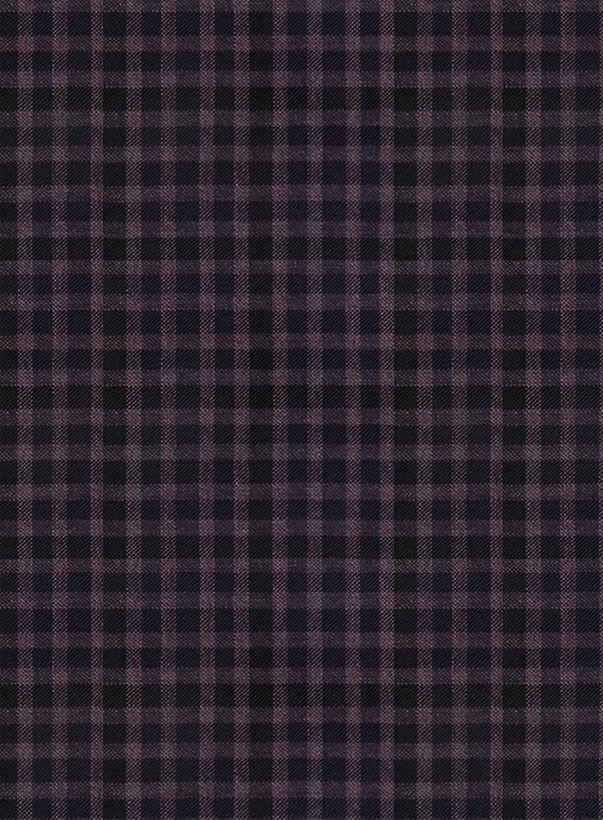 Reda Matio Purple Checks Wool Pants