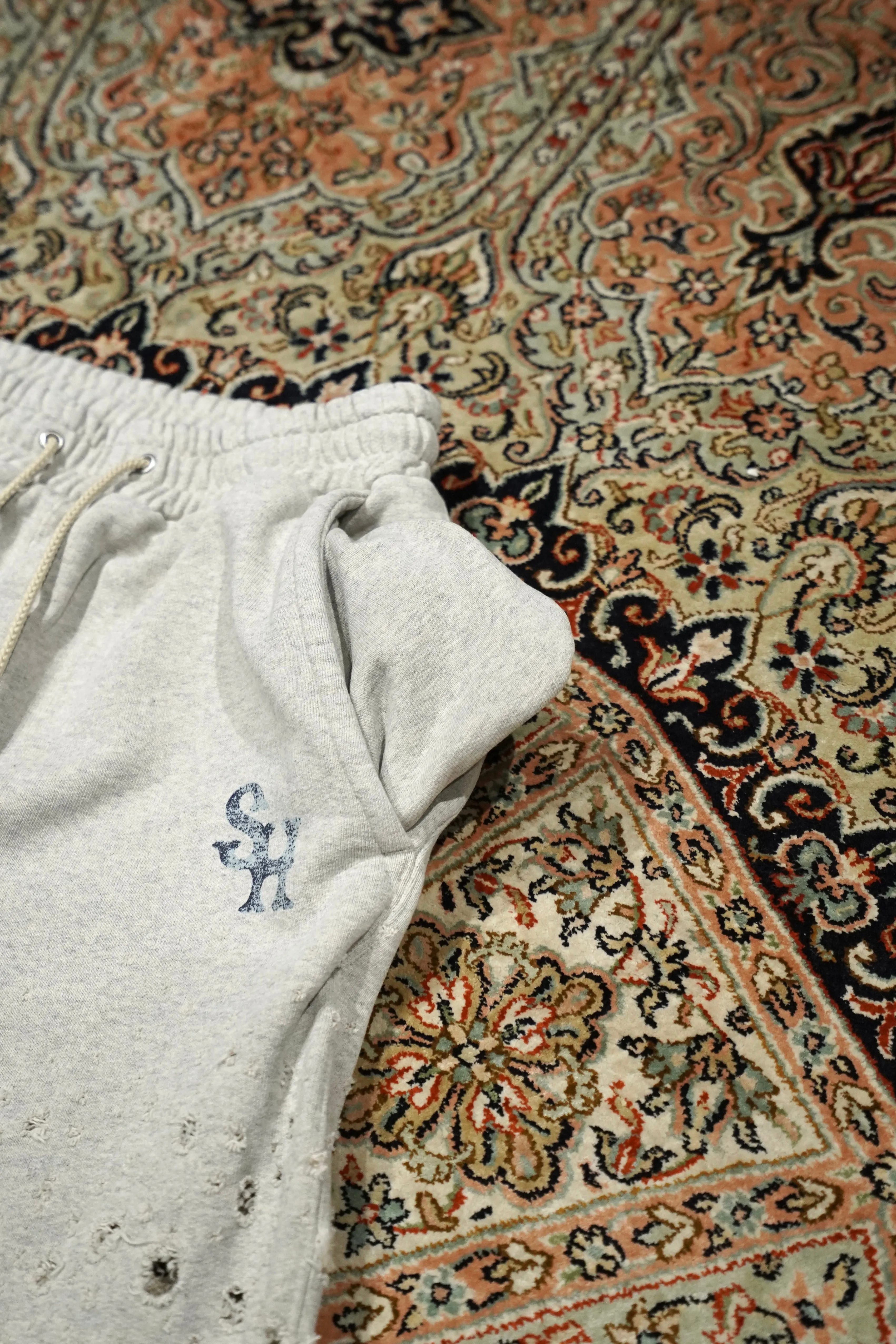 SUGARHILL CRASHED SWEAT TROUSERS (HEATHER GRAY)