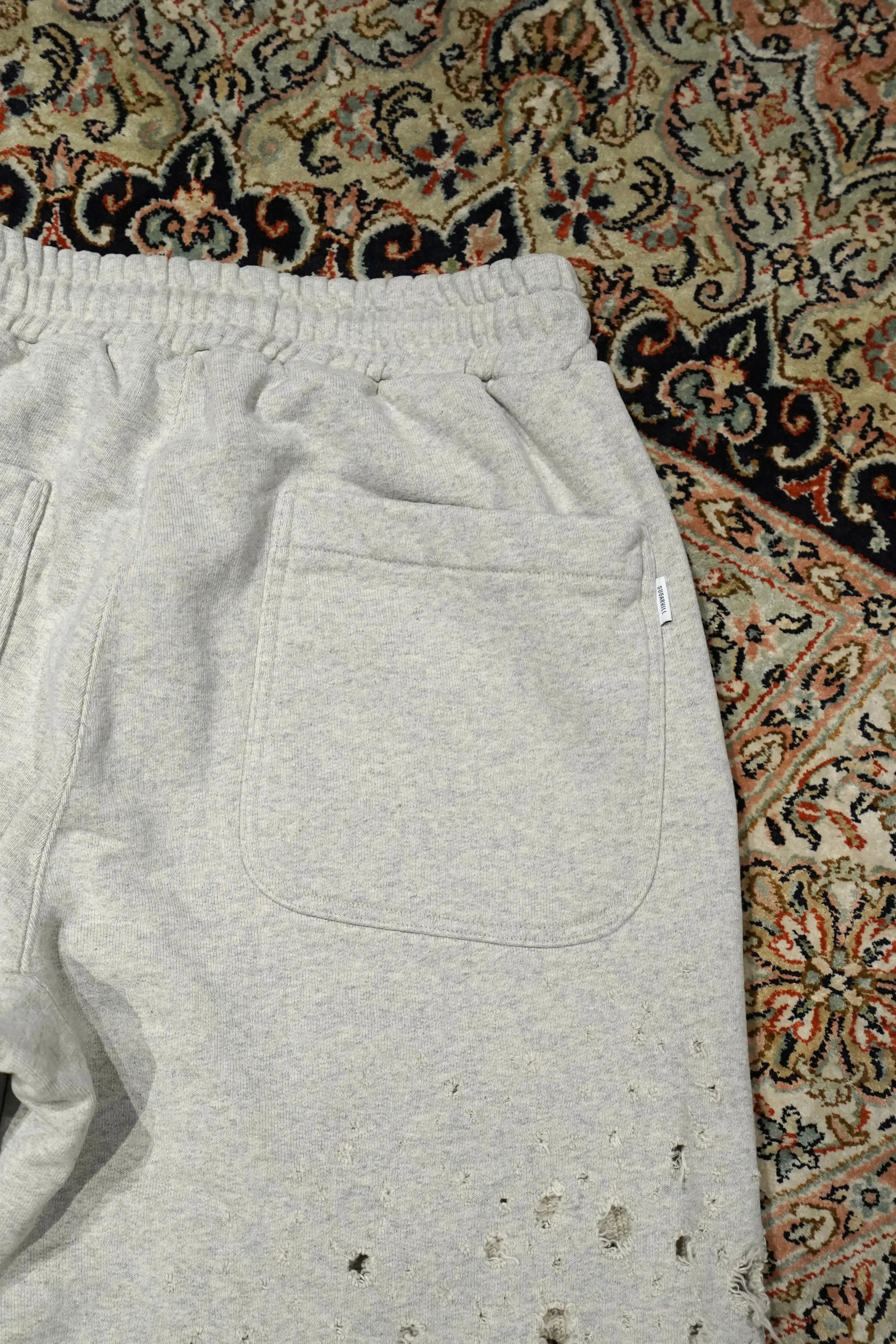 SUGARHILL CRASHED SWEAT TROUSERS (HEATHER GRAY)