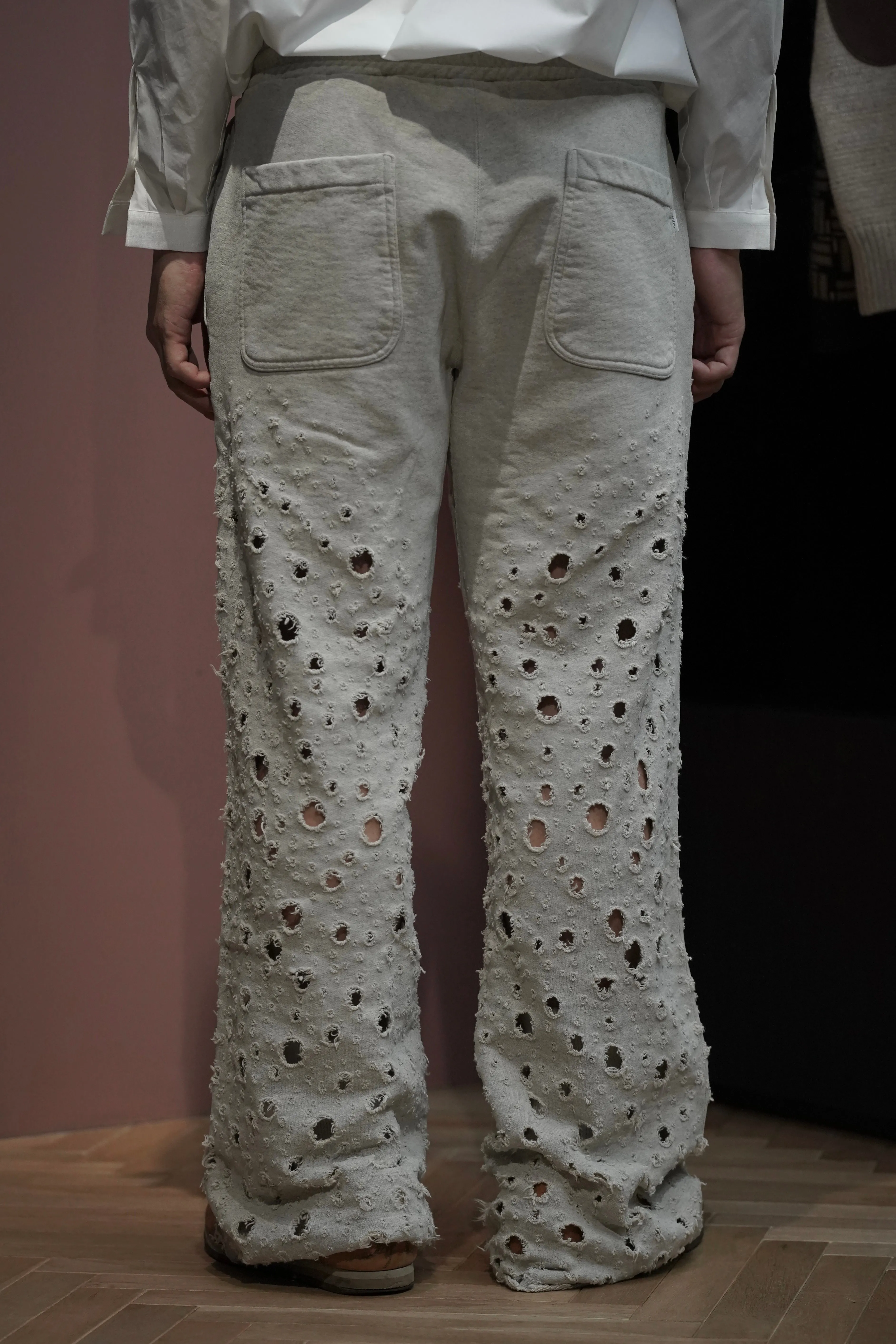 SUGARHILL CRASHED SWEAT TROUSERS (HEATHER GRAY)