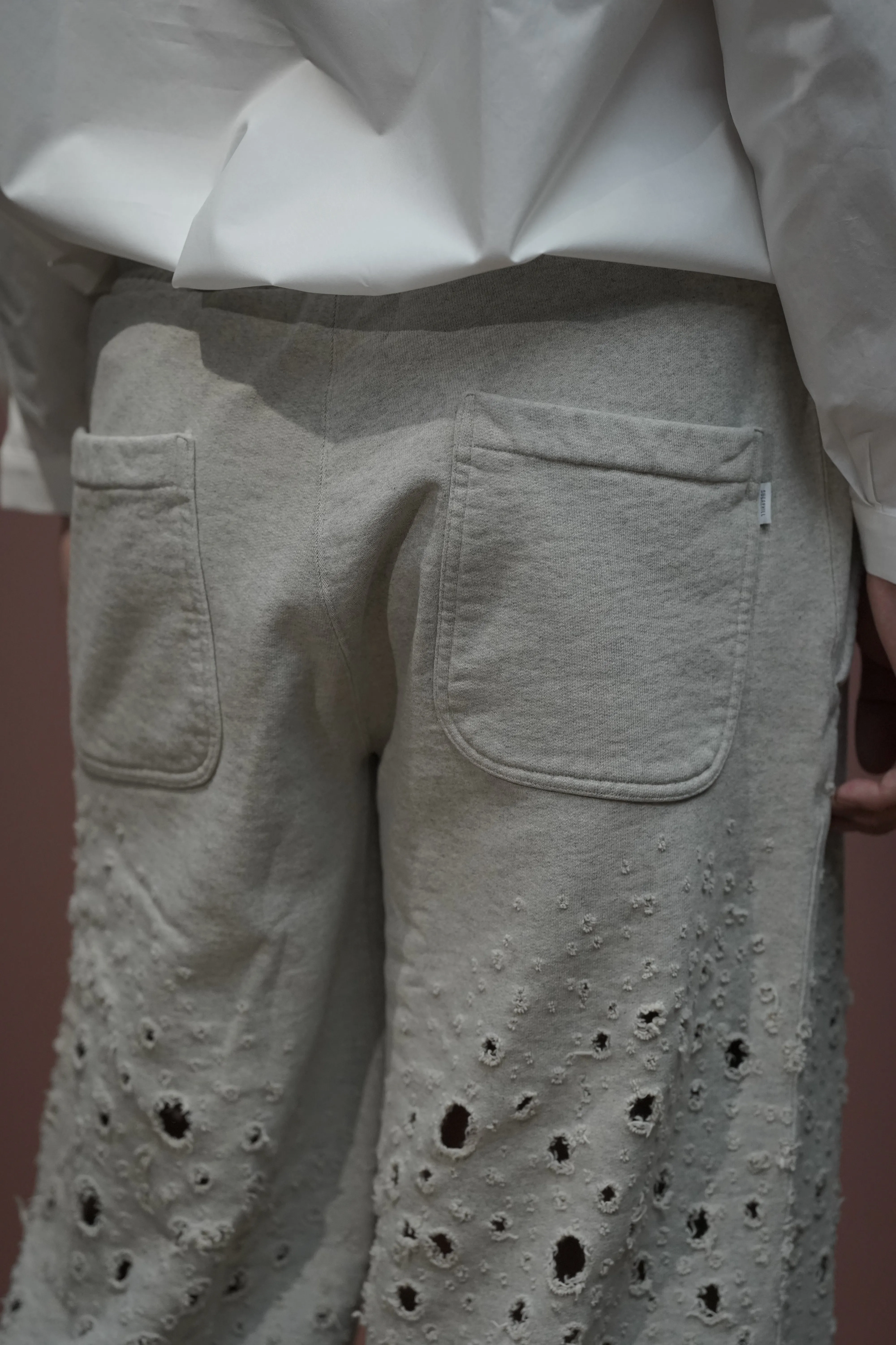 SUGARHILL CRASHED SWEAT TROUSERS (HEATHER GRAY)