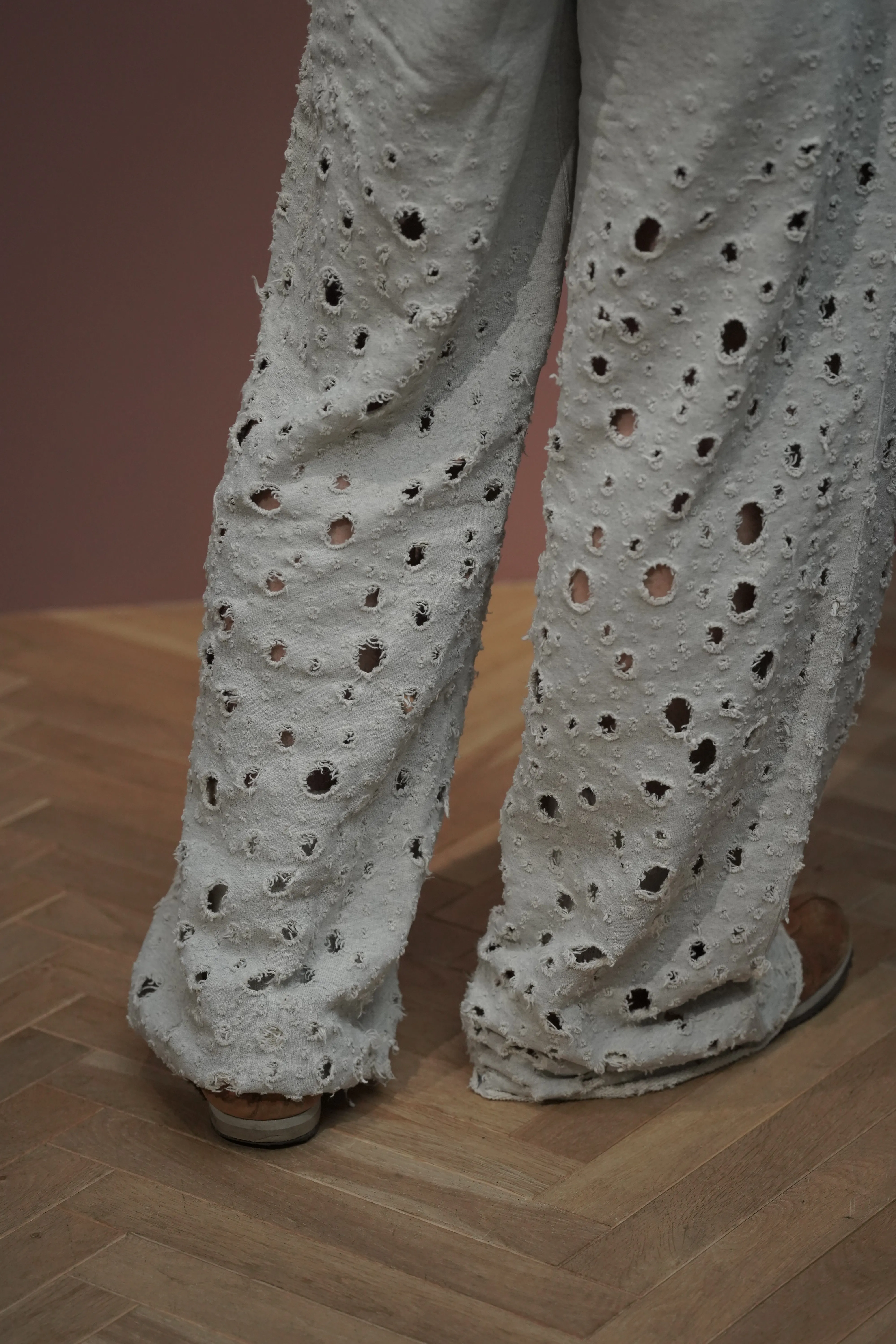 SUGARHILL CRASHED SWEAT TROUSERS (HEATHER GRAY)