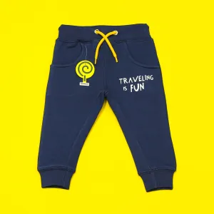 Traveling Fun Navy Trousers