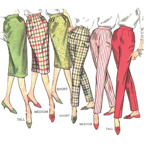Vintage 1950s Sewing Pattern, Skirt & Pants - Multi-sizes