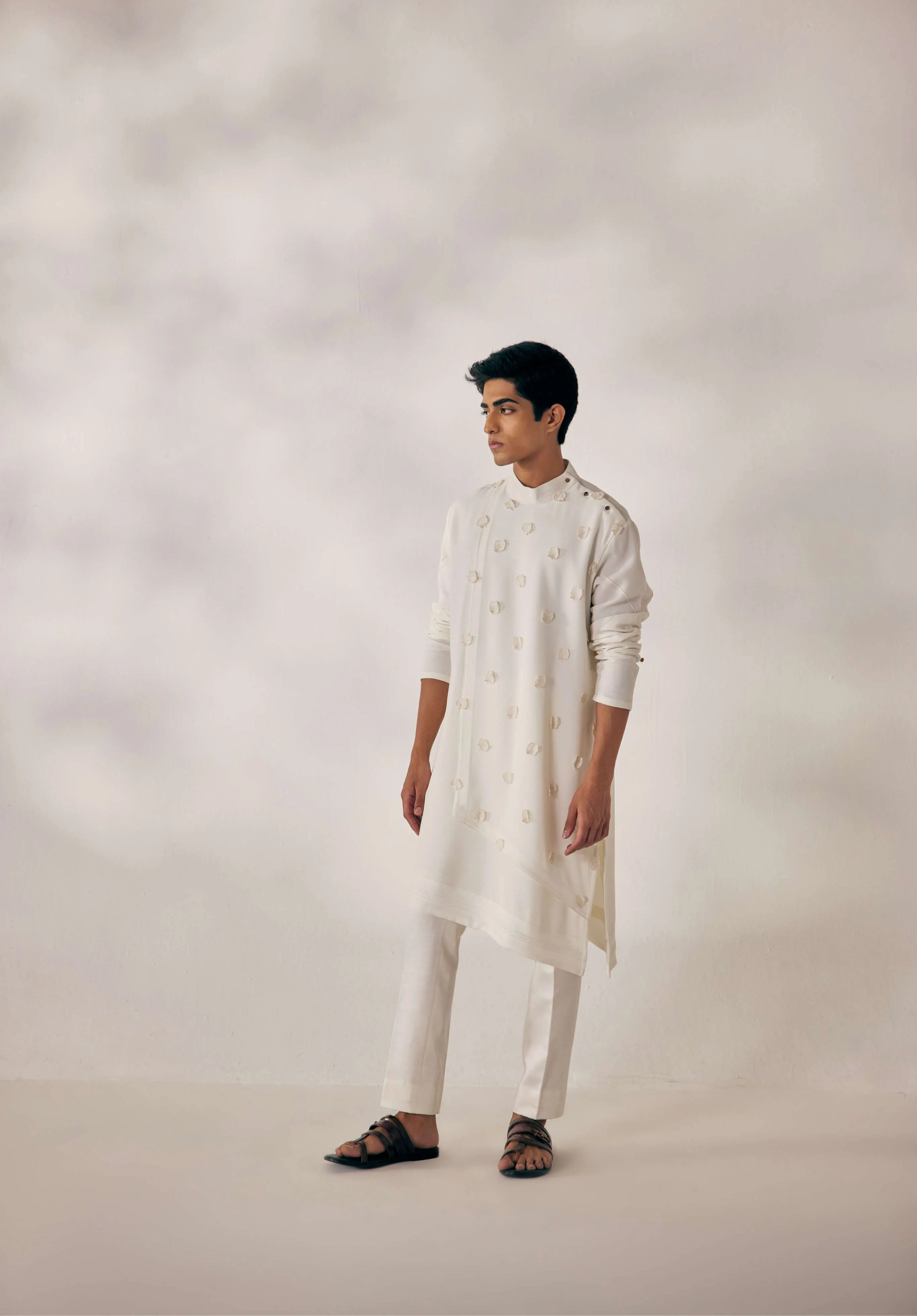 White applique Kurta set