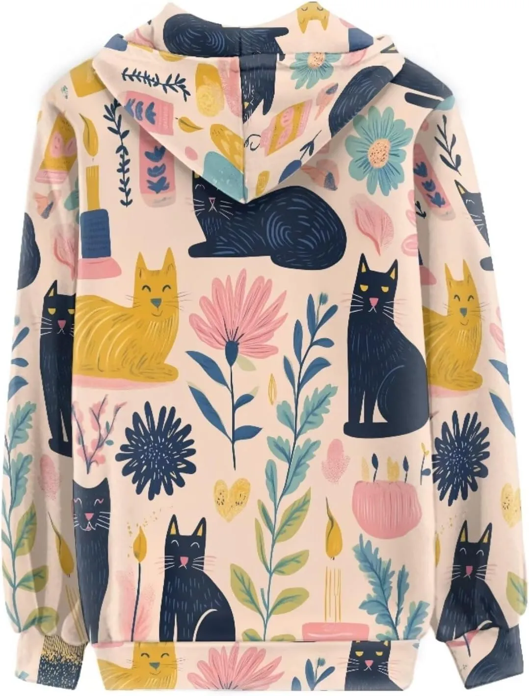 Zip Up Hoodies for Women Casual Loose Fit Aesthetic Animal Print Hoodie Ladies Zipper Sweatshirts